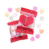 Conversation Hearts Bag with Inspirational Messages Clear Bag, 40 Count